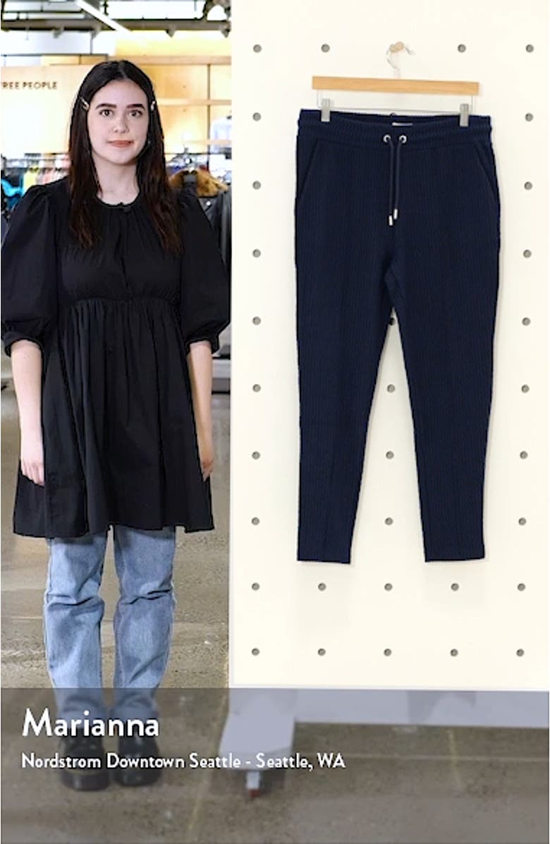 Textured Pintuck Jogger Pants, sales video thumbnail