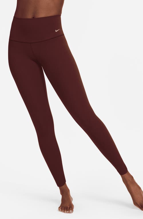 Nike Zenvy Dri-fit High Waist Leggings In Burgundy