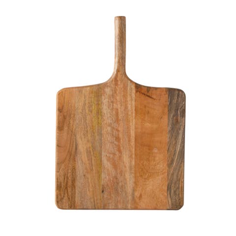 Mango Wood Charcuterie Board With Handle Square