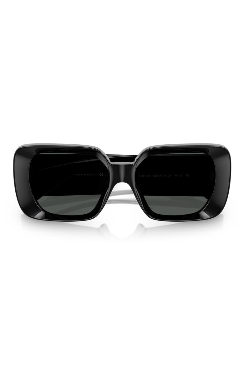 54mm Square Sunglasses, Alternate, color, BLACK