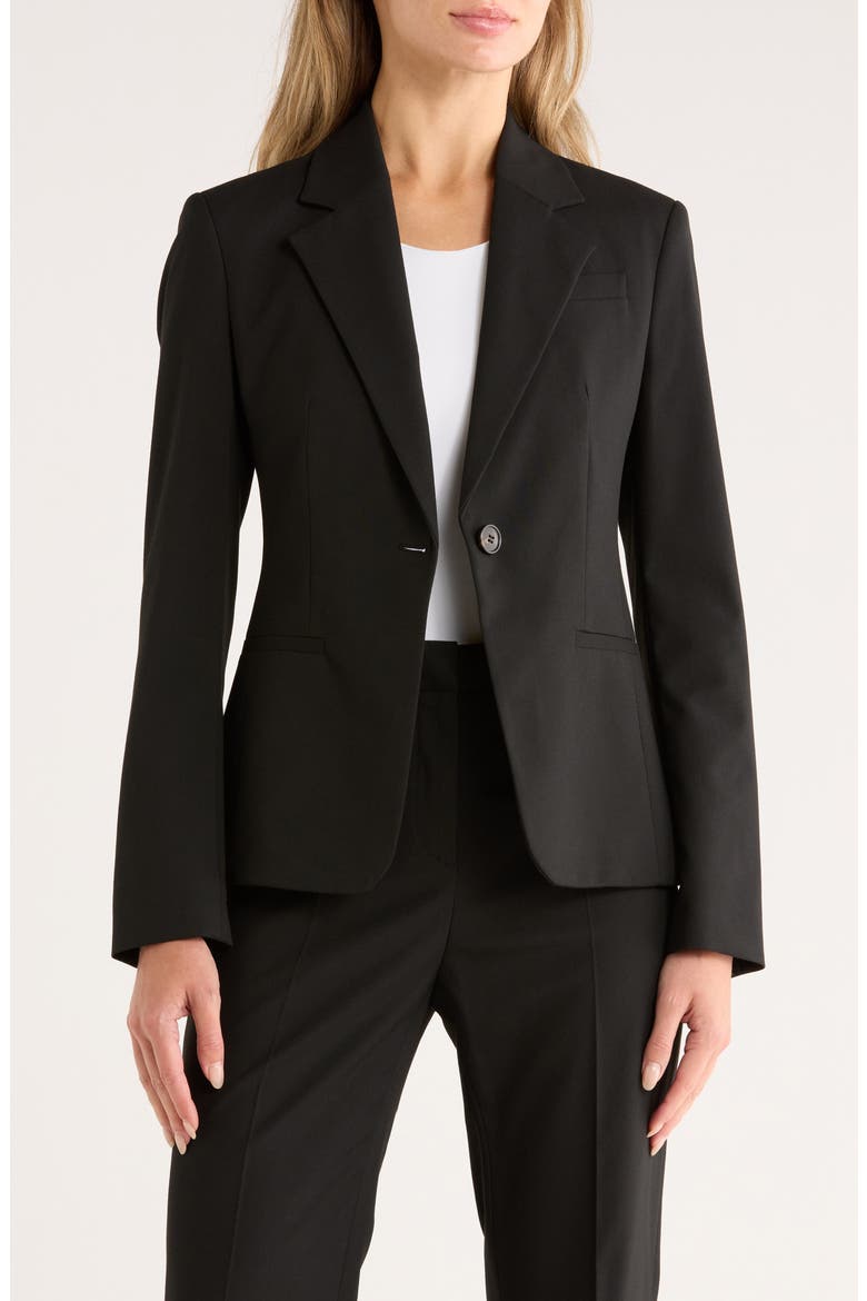 Jia Slim Fit Blazer, Alternate, color, BLACK