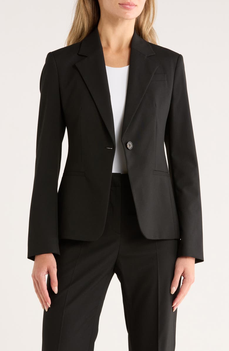BOSS Jia Slim Fit Blazer, Alternate, color, Black