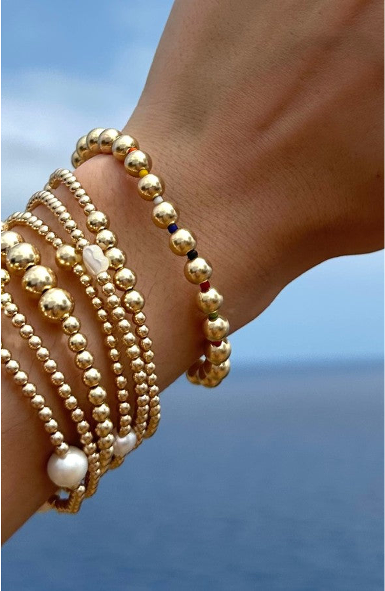 Little Sky Stone Bead 8-Pearl Bracelet, Alternate, color, 7 Inch