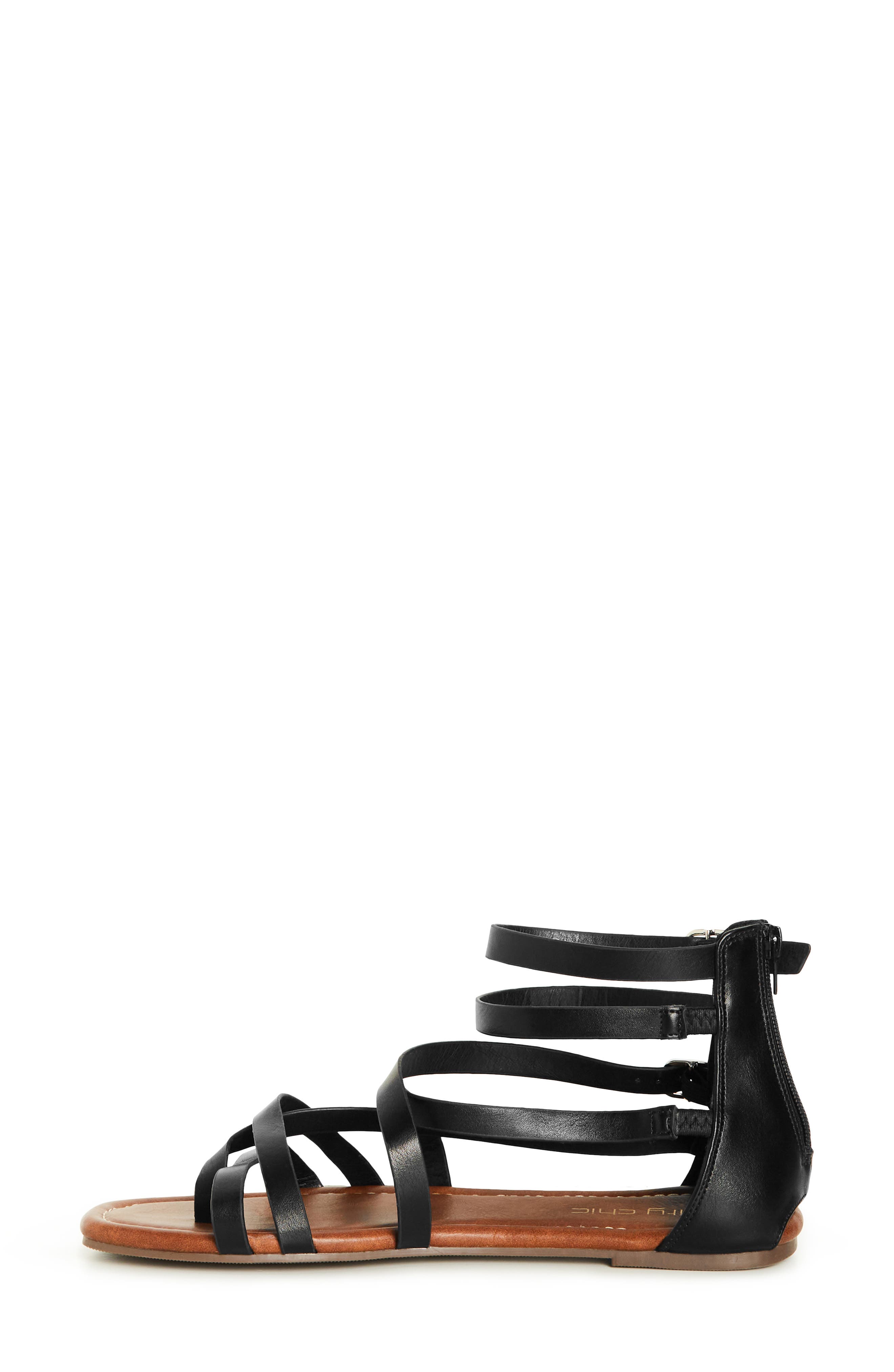 Ios Caged Sandal, Alternate, color, BLACK