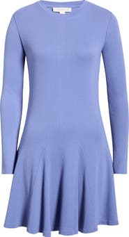 Treasure & Bond Long Sleeve Fit & Flare Minidress