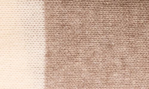 Portolano Cashmere Stripe Scarf In Beige Combo