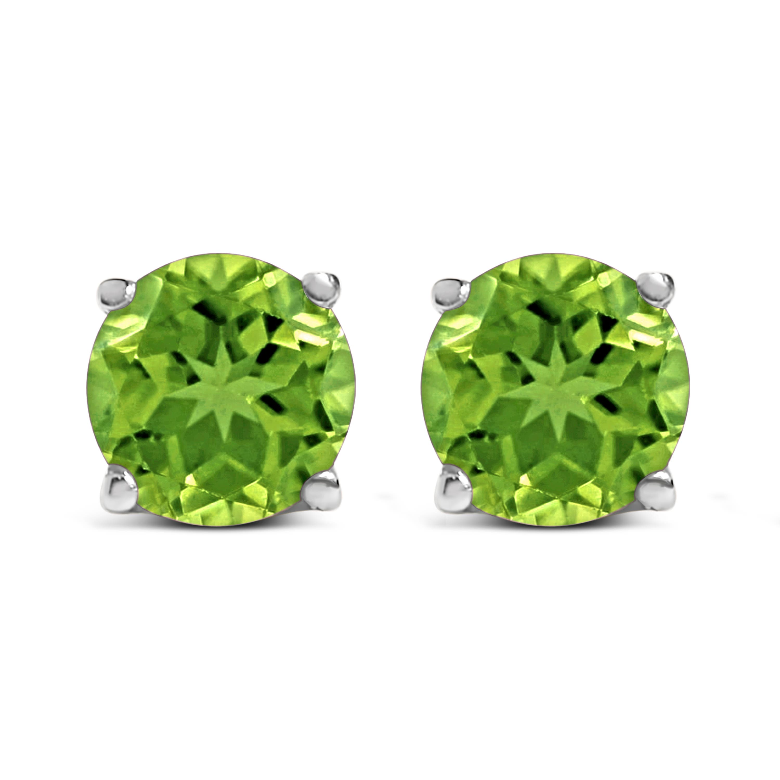 Green Peridot | White