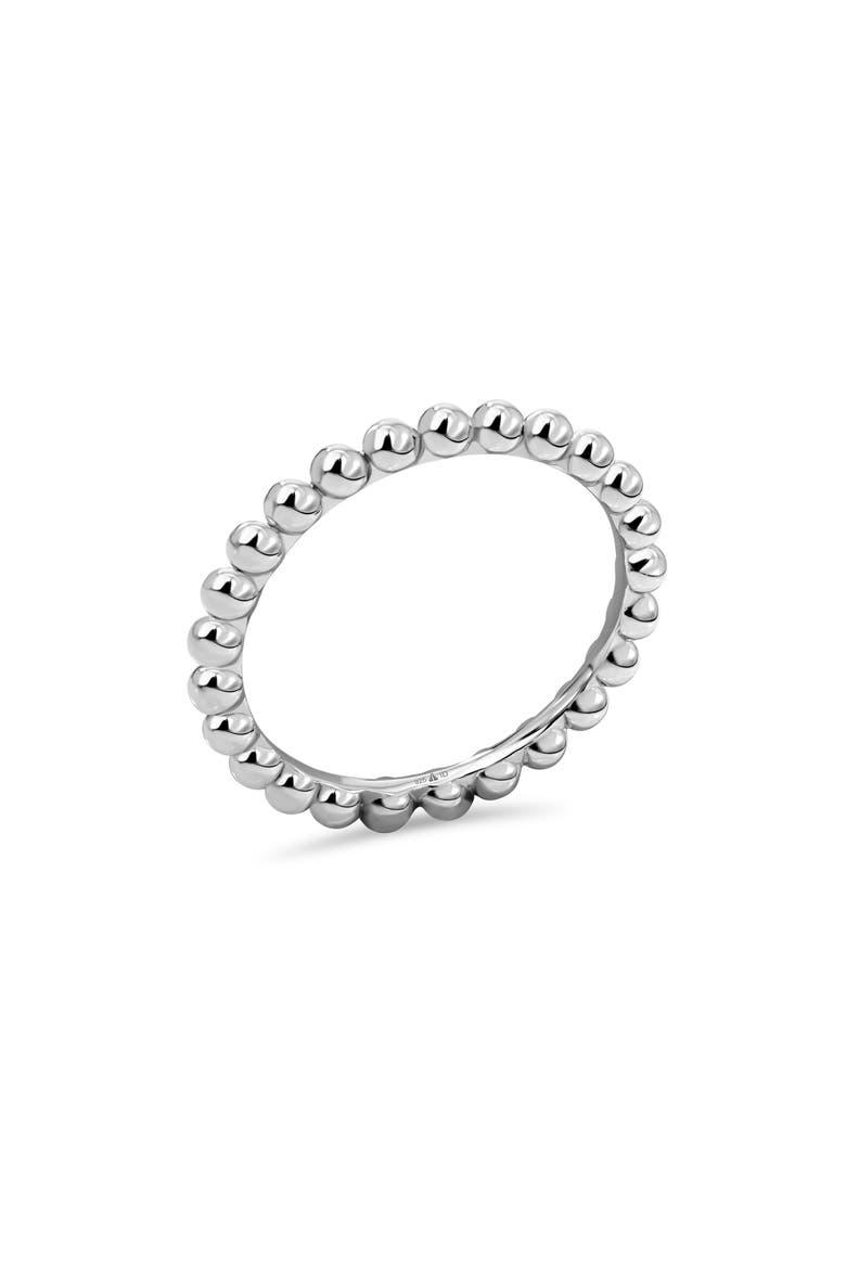 Beaded Ball Ring, Alternate, color, SILVER