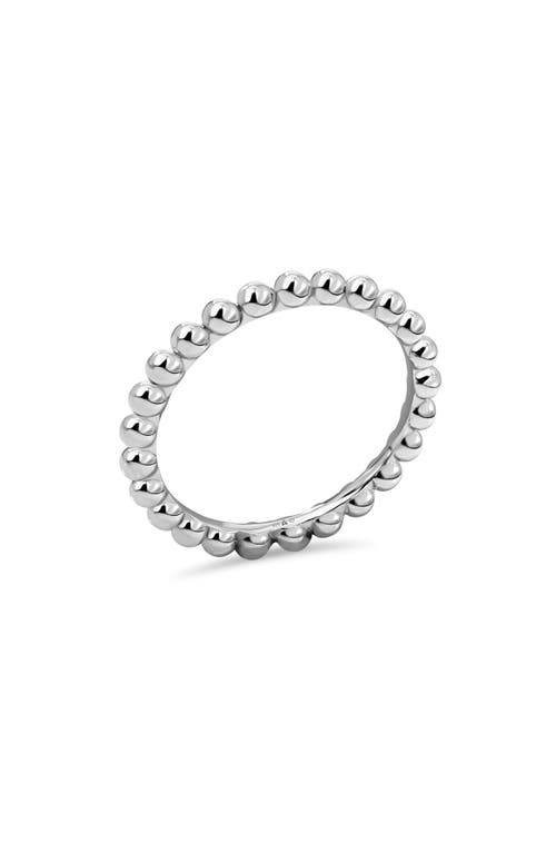 Devata Beaded Ball Ring In Silver