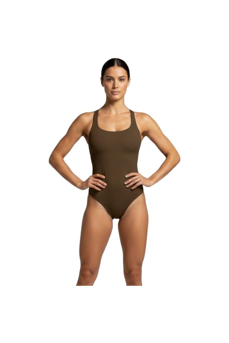 Nerida Scoop Neck Swimsuit - Women's, Main, color, Coffee