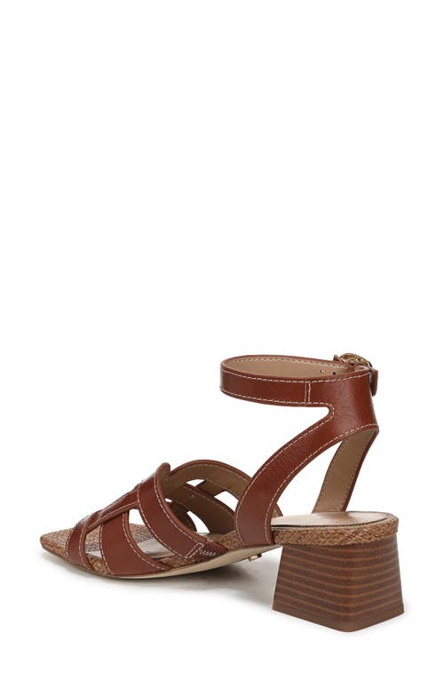 Sam Edelman Wayla Ankle Strap Sandal Toasted Whiskey Leather In Toasted Whiskey