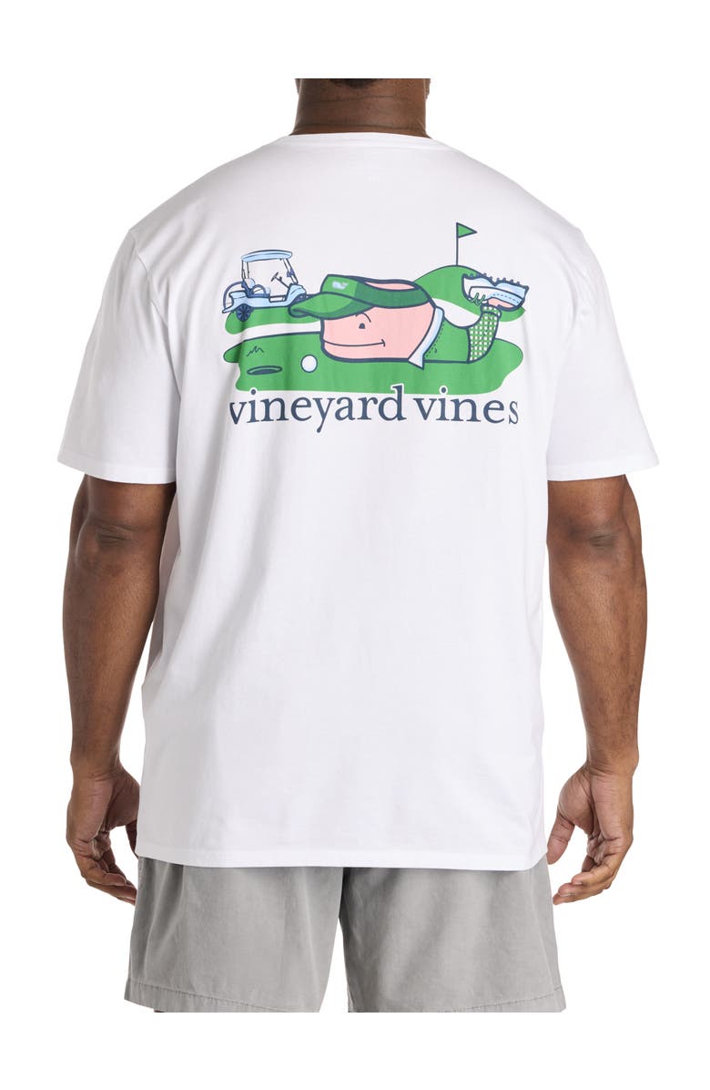 vineyard vines Big & Tall Golfer Whale Graphic Pocket T-Shirt, Main, color, White Cap