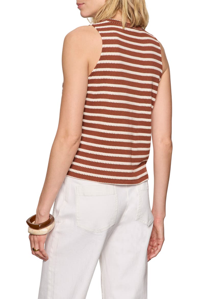 Campari Stripe Tank, Alternate, color, CLAY BROWN