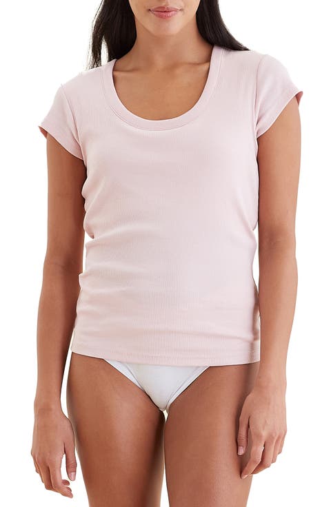 Milla Ribbed Shelf Bra T-Shirt