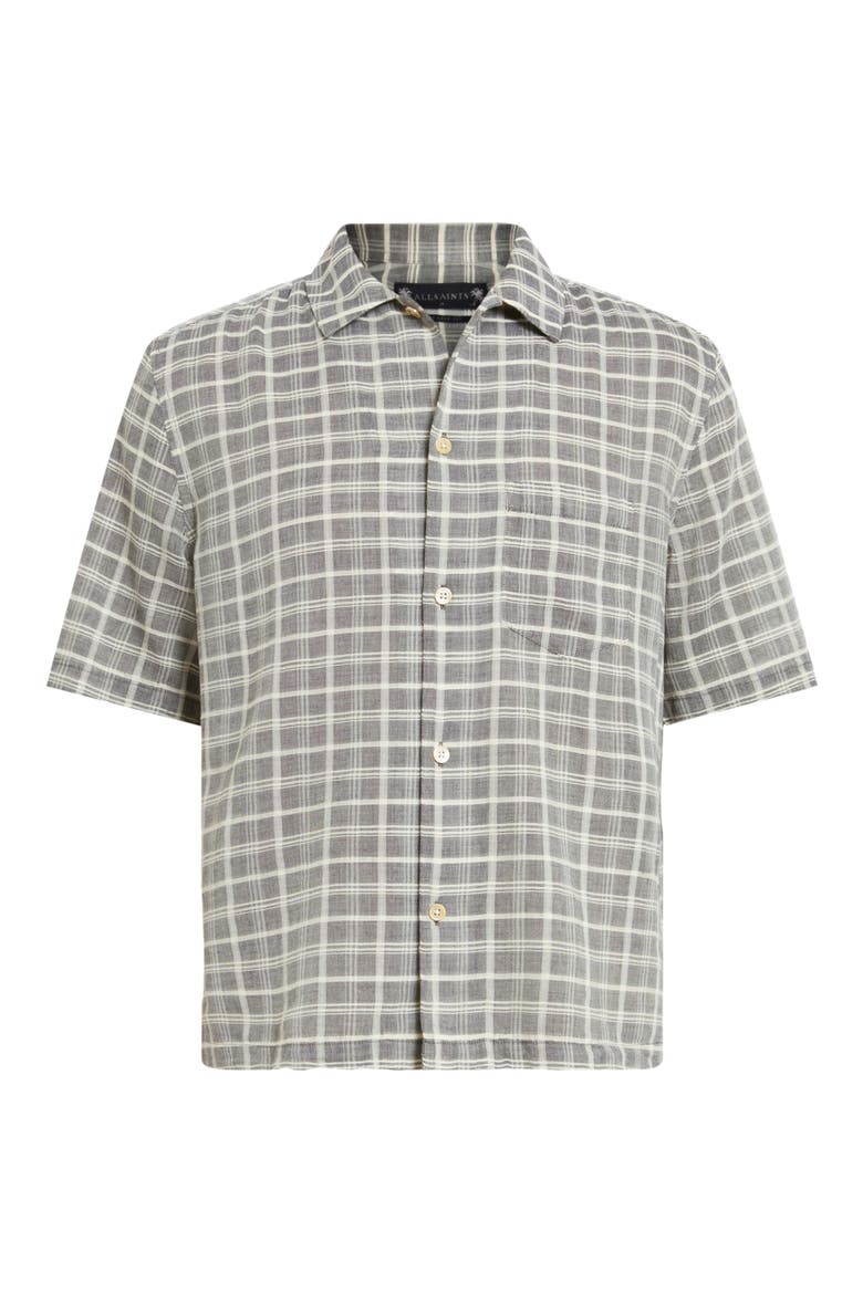 Sandy Cotton Button-Up Shirt, Alternate, color, EBONY GREY
