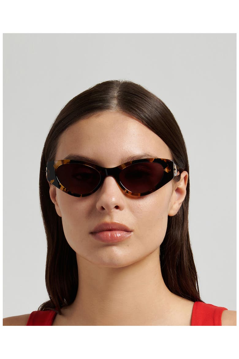 bria 52mm cat eye sunglasses, Alternate, color, HAVANA/ PINK DS