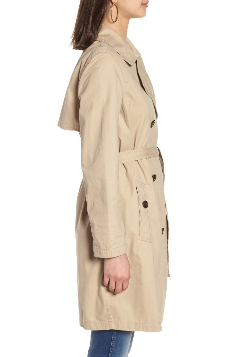 Abroad Trench Coat, Alternate, color, DARK ROPE