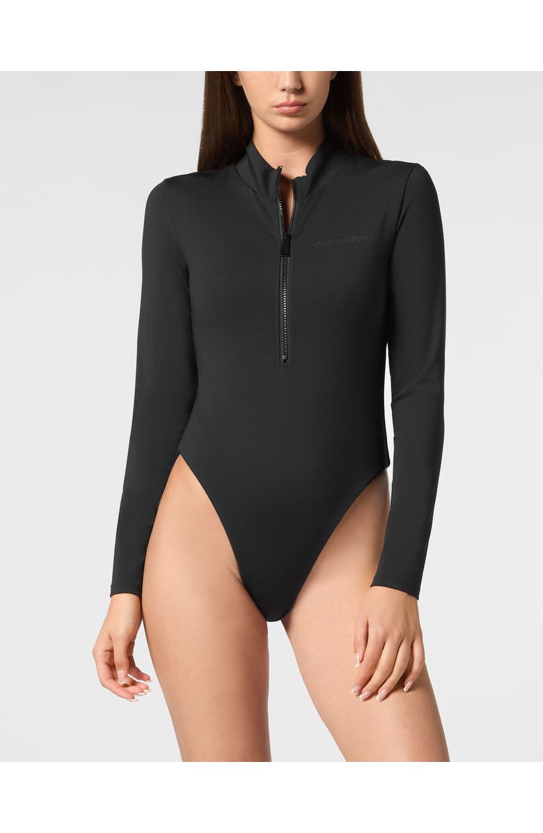 PLEIN SPORT Sport Body Suit Ls Women, Main, color, Black