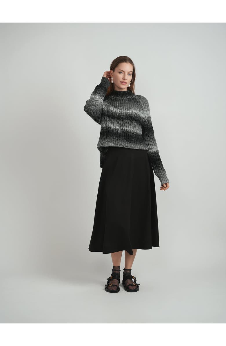 Spades Full Needle Multi Stripe Knit Sweater, Alternate, color, Black/Dark Denim