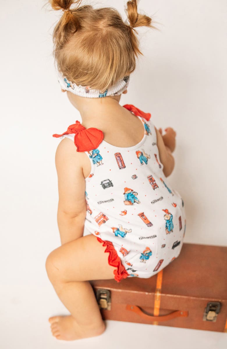 L'ovedbaby Paddington Bear Print Organic Cotton Bodysuit, Alternate, color, London Paddington