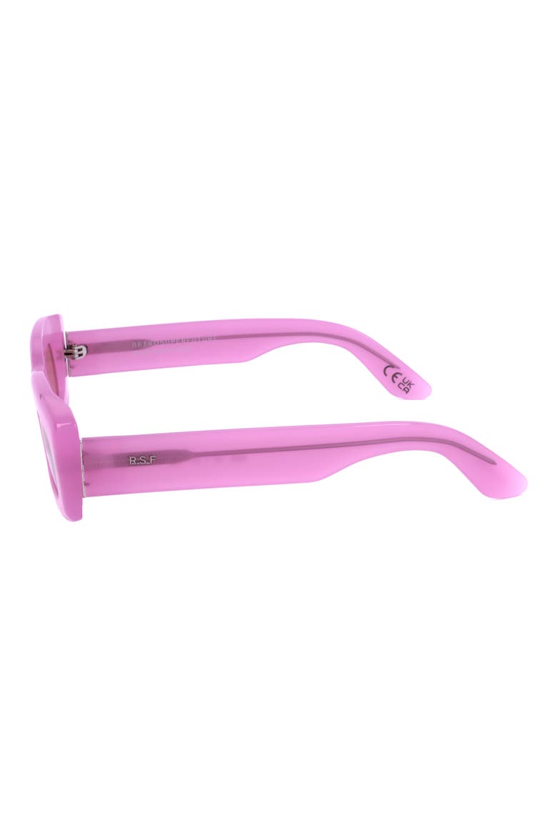 53mm Round Sunglasses, Alternate, color, PINK/ DARK GREY