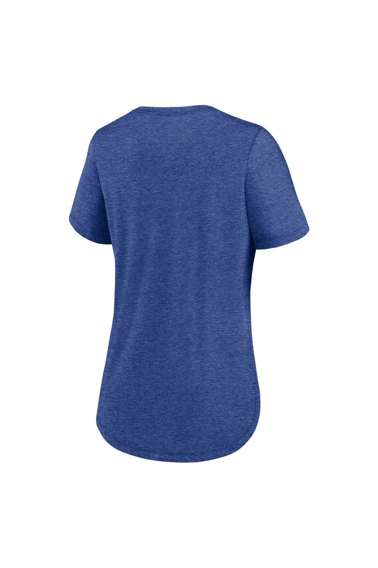 Women's Nike Heather Royal New England Patriots Fashion Tri-Blend T-Shirt, Alternate, color, Heather Royal