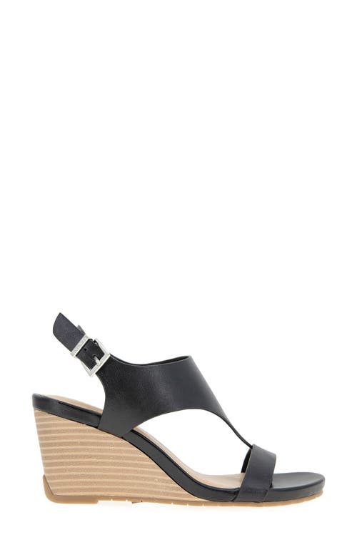 Reaction Kenneth Cole Greatly Platform Wedge Sandal In Black