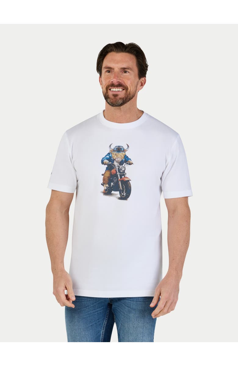 Raging Bull Biker Bully Boy T-Shirt, Main, color, White