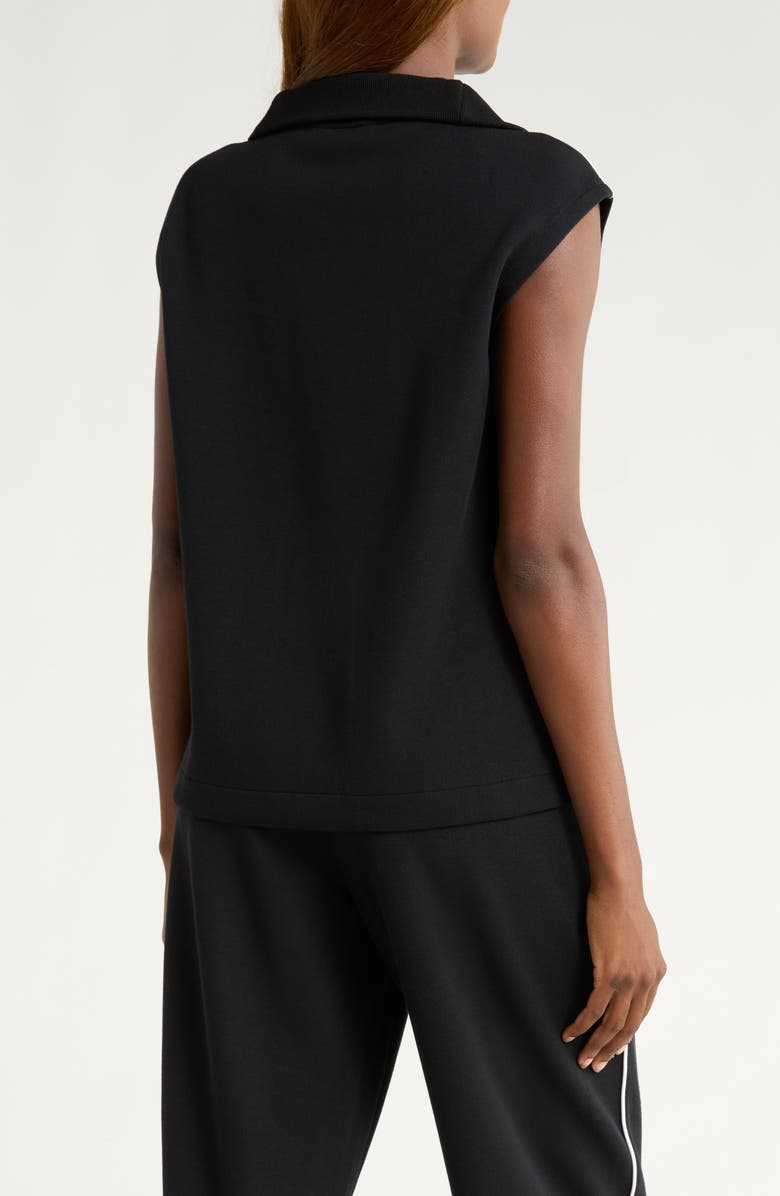 SPANX<sup>®</sup> AirEssentials Piqué Sleeveless Half Zip Top, Alternate, color, Very Black