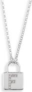 MESHMERISE Diamond Padlock Initial Pendant Necklace - 0.12ct.