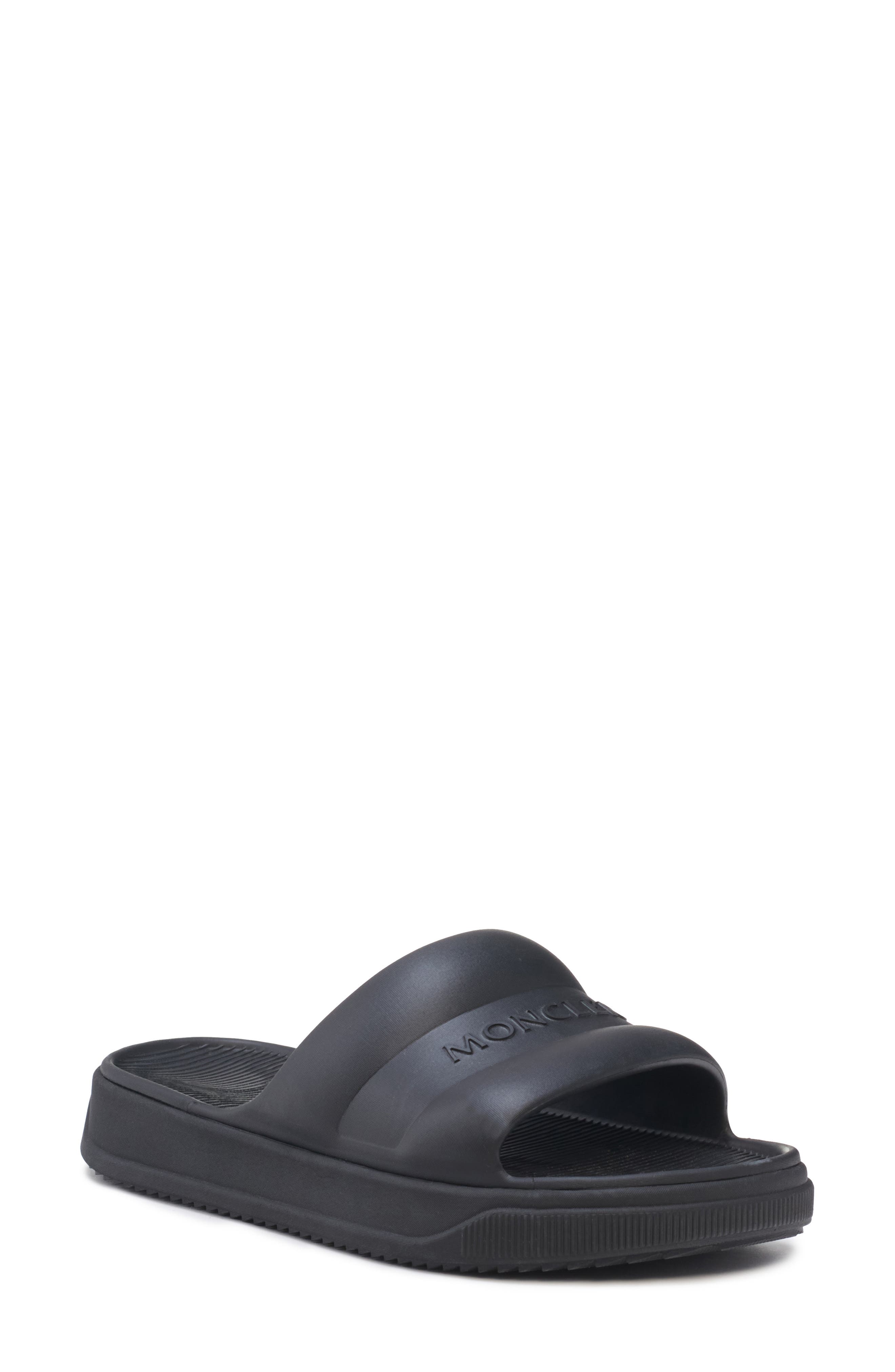 Moncler Altive Slide Sandal, Main, color, Black