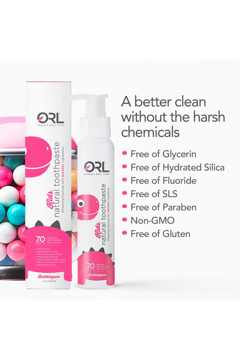 Kid's Fluoride-free Toothpaste with Natural Hydroxyapatite, Alternate, color, Kid's Bubblegum
