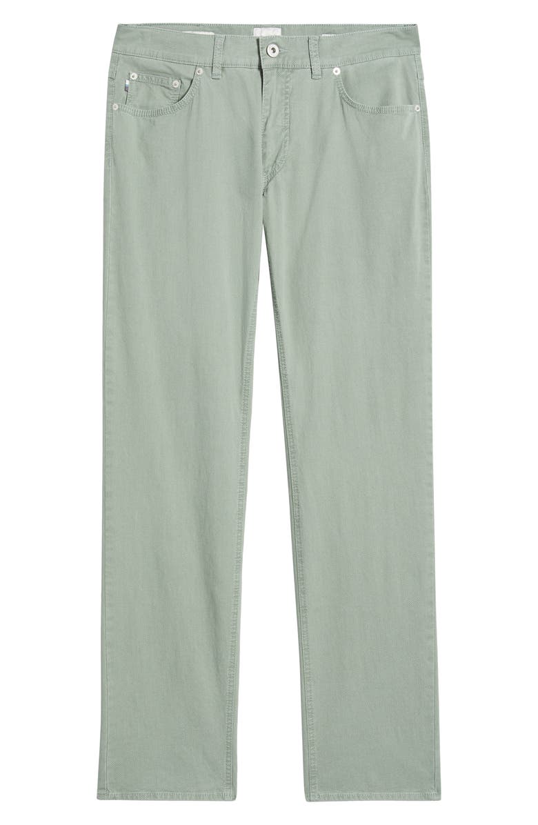 Brax Cooper Fusion Flex Microprint Regular Fit Straight Leg Pants, Alternate, color, Thyme
