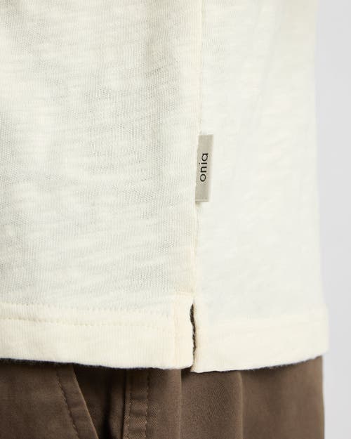 Onia Heavyweight Slub Polo In White