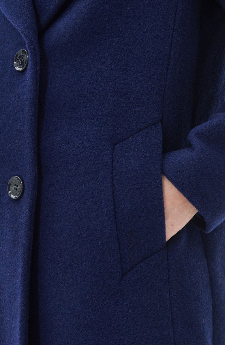 Barbour Angelina Longline Wool Blend Coat, Alternate, color,
