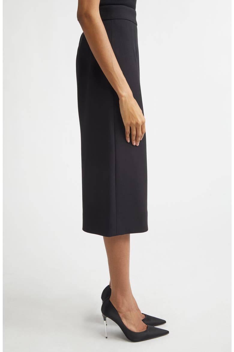 Virgin Wool Midi Pencil Skirt, Alternate, color, NERO