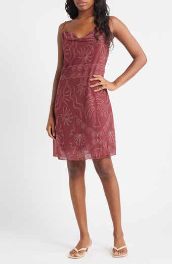 Topshop Crinkle Cowl Neck Minidress