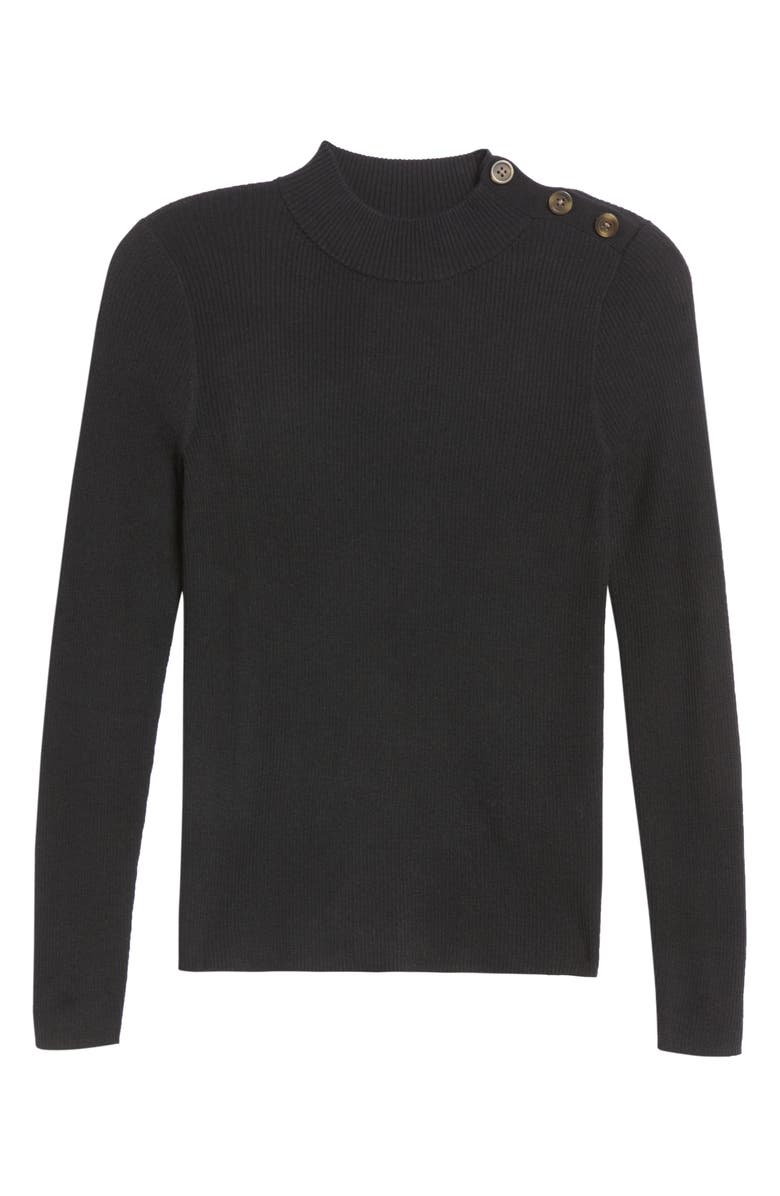 Madewell Women's Hollyridge Ribbed Button Shoulder Sweater, Alternate, color,