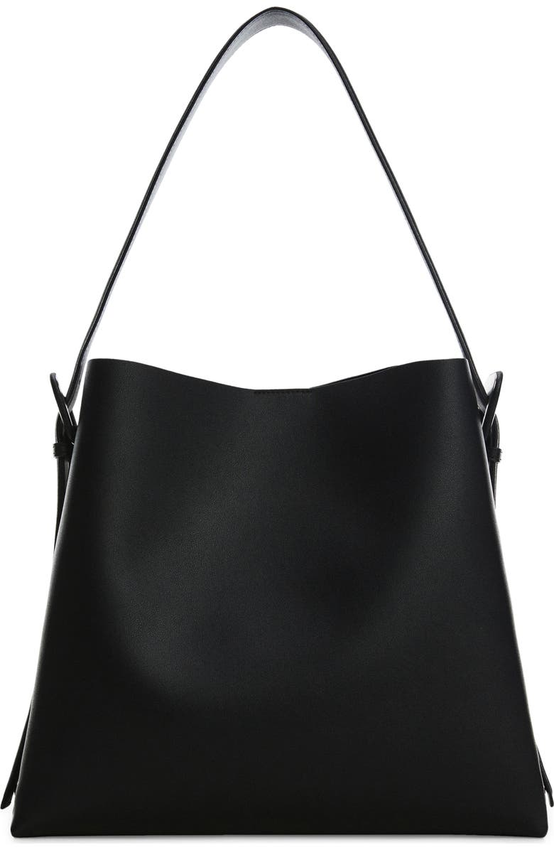 MANGO Buckle Detail Faux Leather Shopper Bag, Alternate, color,