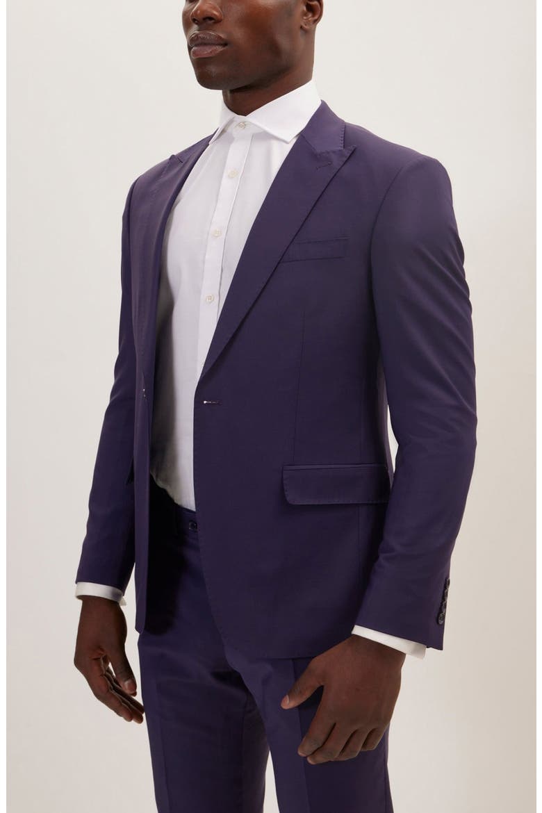 Super 120S Merino Wool Tuxedo, Alternate, color, AUBERGINE