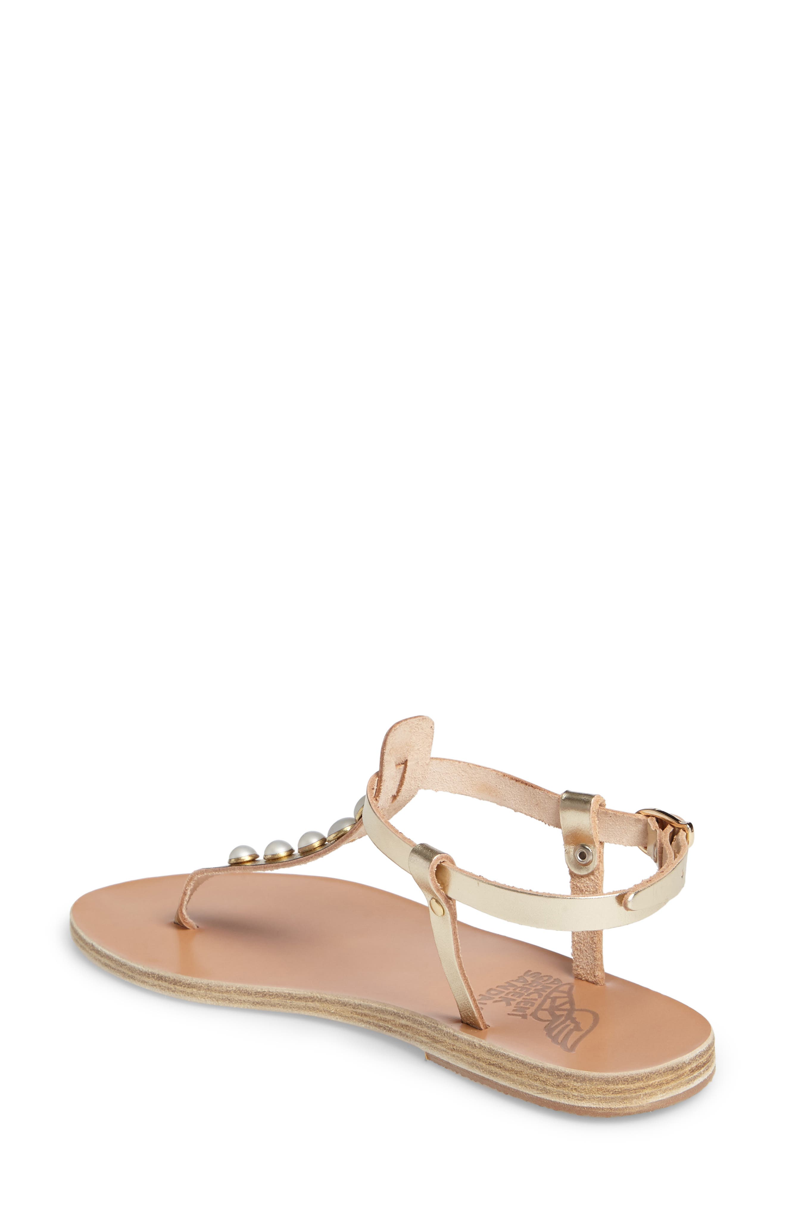Ancient Greek Sandals Lito Imitation Pearl Embellished T-Strap Sandal, Alternate, color, 