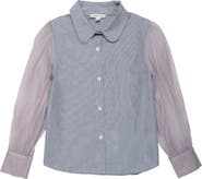 The Sunday Collective Pinstripe Chiffon Sleeve Blouse
