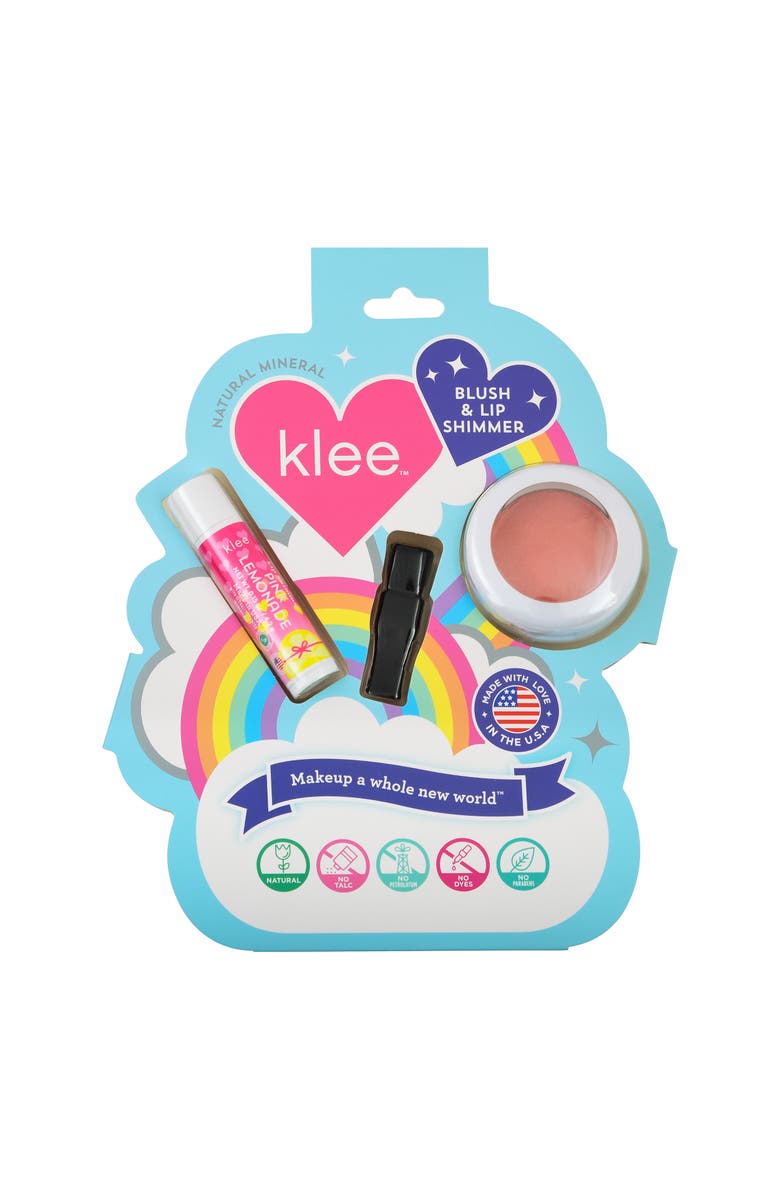 Klee Naturals Honey Pink Buzz - Kids' Blush and Lip Shimmer Set, Alternate, color, Peachy Pink