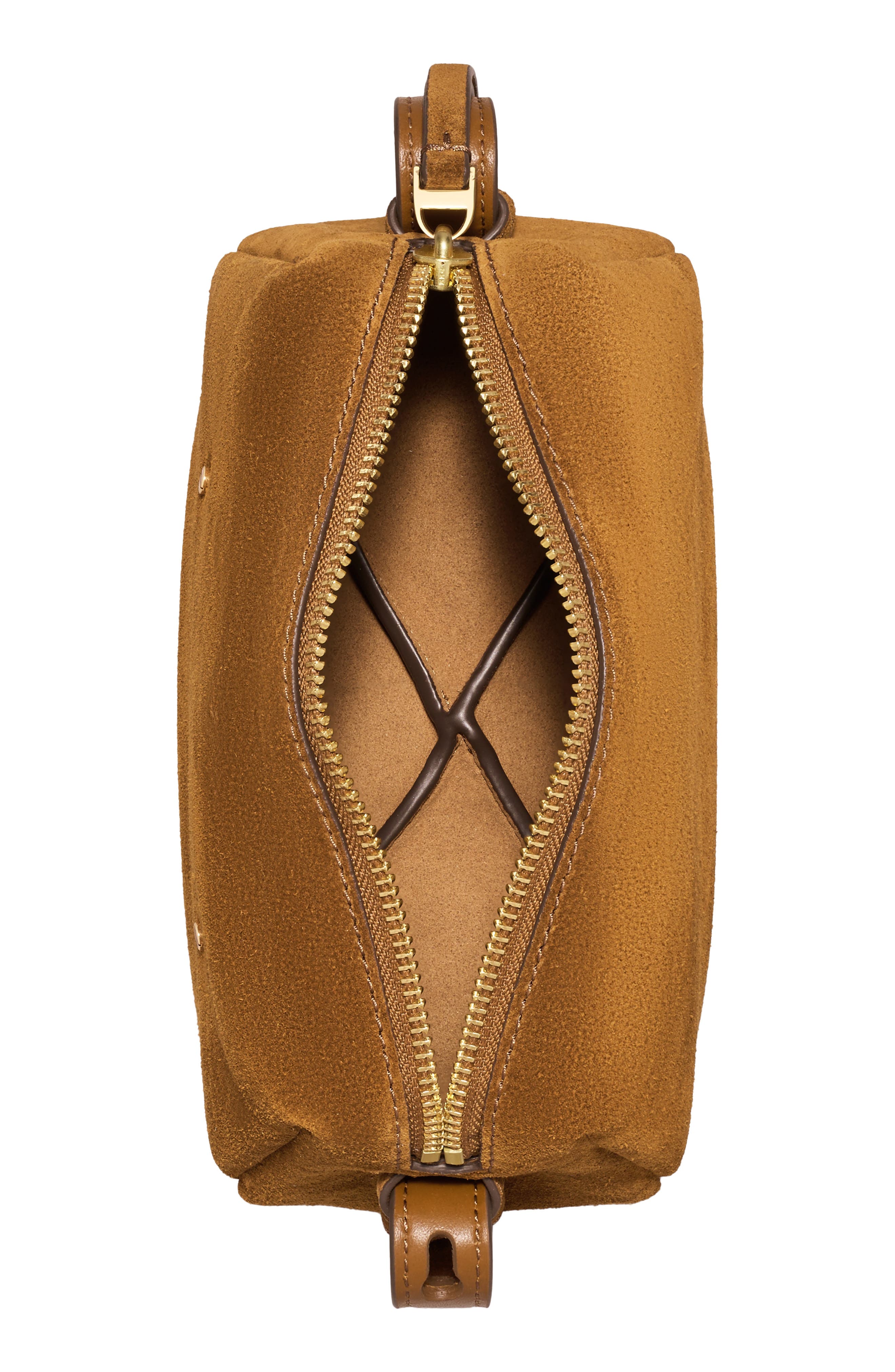 Romy Suede Soft Crossbody Bag, Alternate, color, CARAMEL