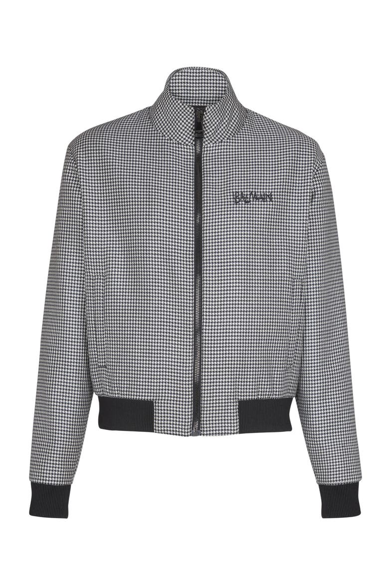 Houndstooth wool jacket, Main, color, black