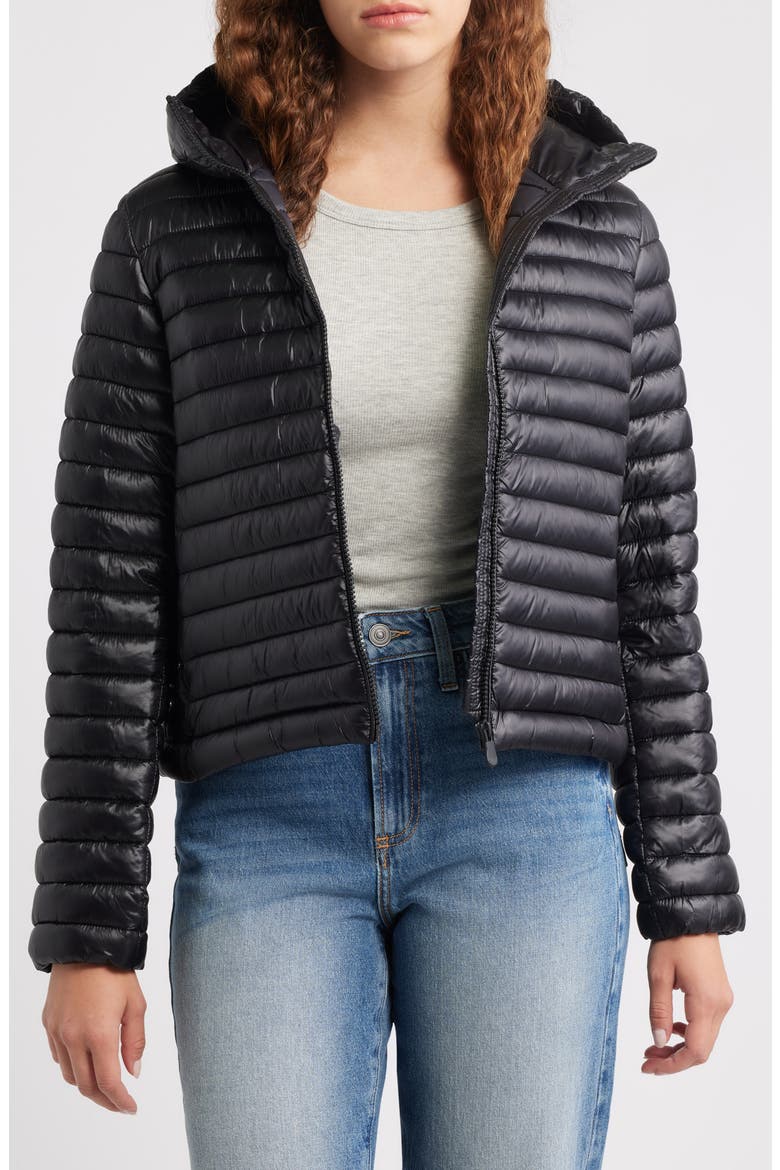 Babe Puffer Jacket, Alternate, color, BLACK