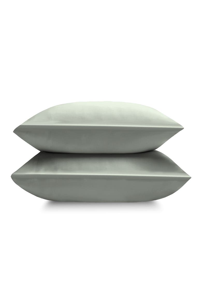 Set of 2 Sateen Pillowcases, Main, color, SAGE