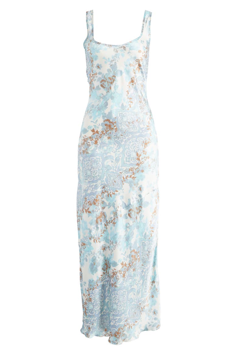 Worth the Wait Floral Maxi Dress, Alternate, color, ICE COMBO