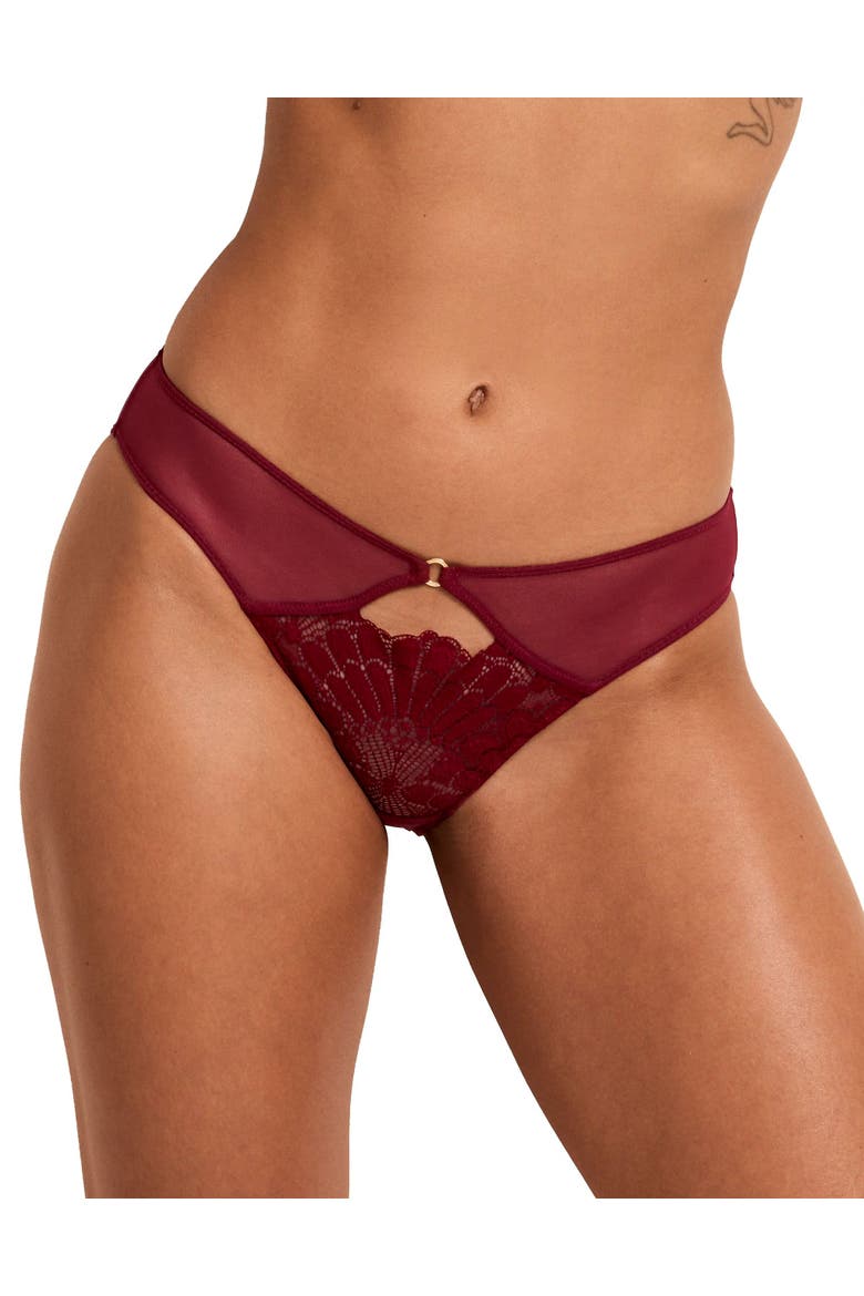 Albanne Bikini Panties, Main, color, Dark red