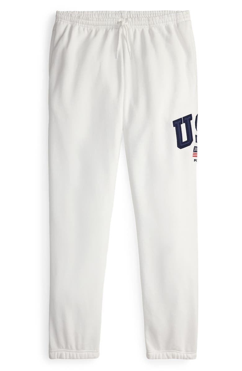 Polo Ralph Lauren Flag Fleece Sweatpants, Alternate, color, White